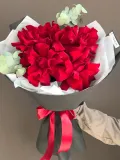 "Букет из французских роз и эвкалипта №443" – Фото 2