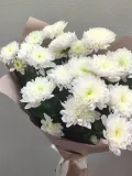 "Монобукет из 5 белых кустовых хризантем" – Фото 1