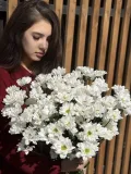 "«Ромашковое поле» 🌸 моно букет 17 хризантем кустовых" – Фото 2
