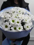 "Монобукет из ромашковых хризантем." – Фото 1