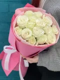 "Букет из 15 белых роз" – Фото 0