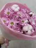 "Букет из кустовых хризантем с хлопком" – Фото 2