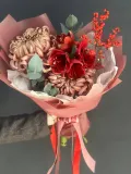 "Осенний букет-комплимент из хризантем и амариллиса" – Фото 1