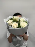 "Букет из белых роз 5шт" – Фото 1