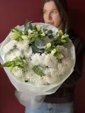 "Сборный букет "Альстромерия с хризантемой"" – Фото 0