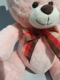 "Мягкая игрушка розовая с бантом клетка" – Фото 1