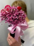 "Композиция в стаканчике с открыткой и сердечком " – Фото 4