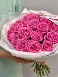 "«Аква» букет из розовых роз 21 штука" – Фото 5