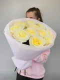 "11 пионовидных роз Candlelight" – Фото 3
