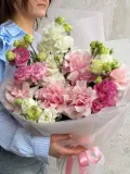 "Букет Нежный аромат, французские розы и эустома" – Фото 1