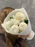 "Белые пионы мини букет" – Фото 0