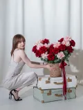 "Сет "Ода любви" из великолепной корзины, букета и сета шаров Charlotte" – Фото 1