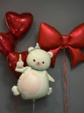 "Набор шаров «Мишка с сюрпризом и гигантский бант» 🧸🎀" – Фото 1