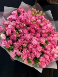 "Букет из 41 пионовидной кустовой розы в упаковке " – Фото 3