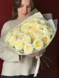"Живые цветы пионовидная роза Кандилайт  17шт" – Фото 0