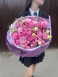 "Букет из эустомы и кустовых роз " – Фото 1