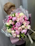 "Букет Пиономания из Пионов и роз " – Фото 5