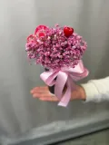 "Композиция в стаканчике с открыткой и сердечком " – Фото 0