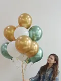 "Воздушные шары хром 15 штук связка" – Фото 1