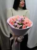 "Нежный Букет Маттиола Хризантема альстромерия роза кустовая" – Фото 6