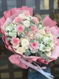 "Букет гигант «Шикарный» с розами и гортензией" – Фото 3