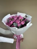 "Букет из Мисти балс. розовые Пионовидные розы " – Фото 1