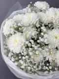 "Снежинка ❄️ » букет из хризантем и гипсофилы" – Фото 0