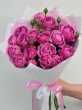 "Мисти Баблз 💔 пионовидная кустовая роза, 50 см" – Фото 3