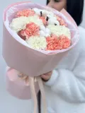 "Букет из нежных диантусов и натурального хлопка " – Фото 2