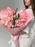 "Букет из французских роз и эвкалипта" – Фото 2