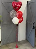 "Фонтан из красно-белых шаров «I love you»" – Фото 1