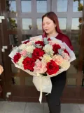 "Букет из 25 французских роз "Любимая"" – Фото 3