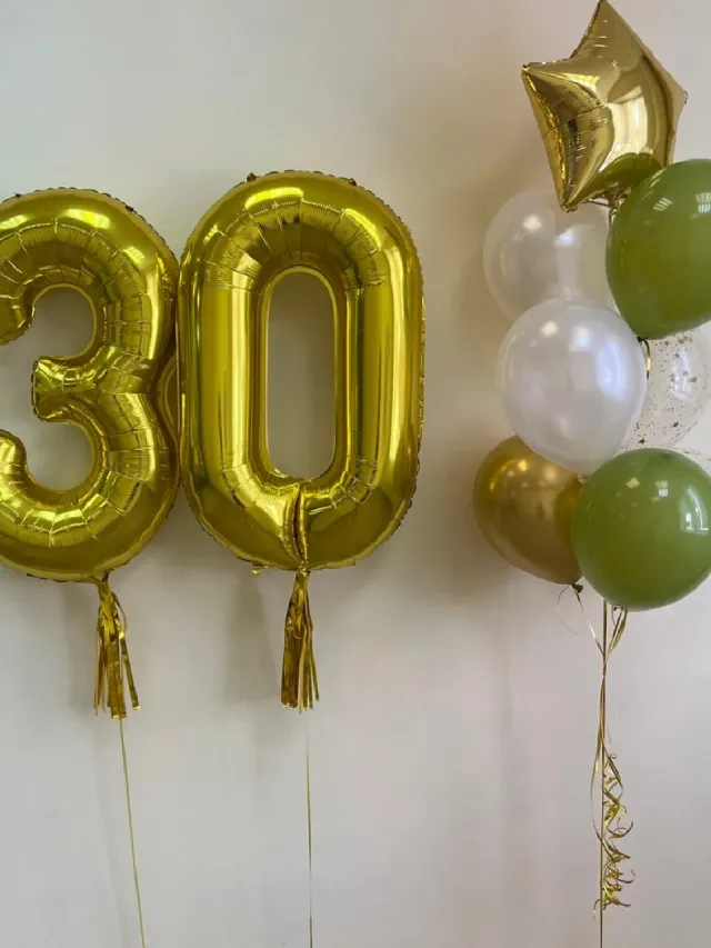 "Набор шаров с гелием № 659 - с цифрами 30" – Фото 2