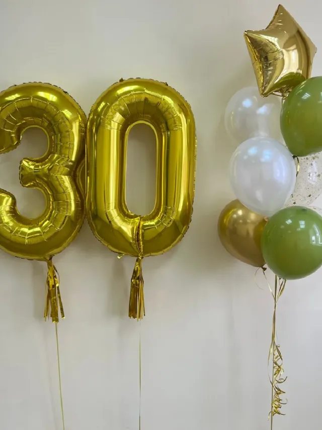"Набор шаров с гелием № 659 - с цифрами 30" – Фото 3