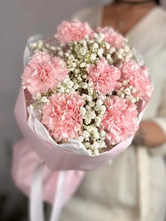 "Милый комплимент 💕 гипсофила и диантусы" – Фото 3