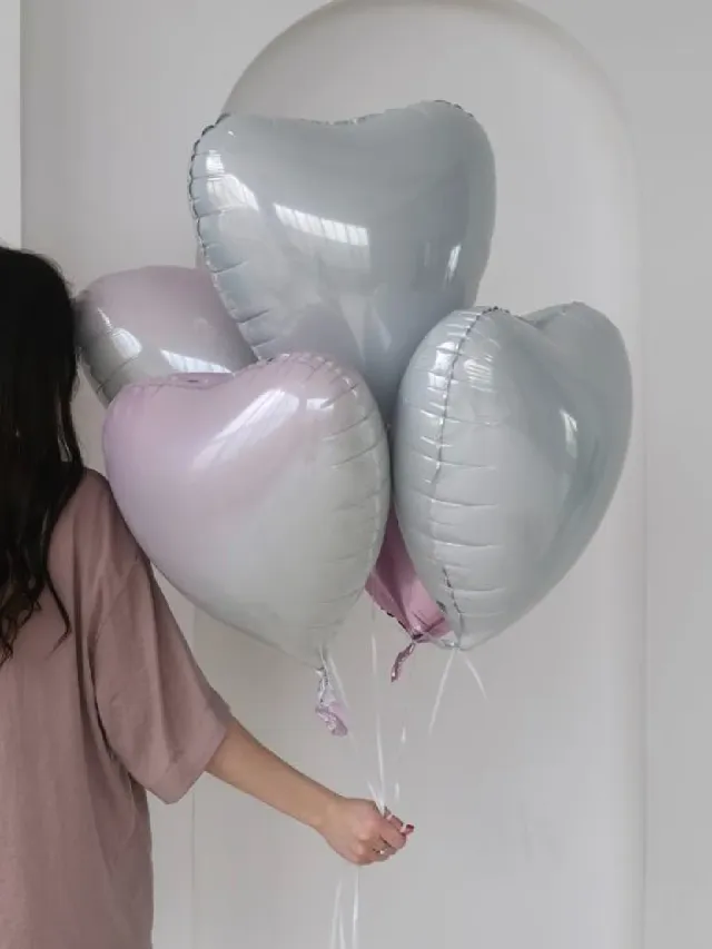 "Связка шаров Pink-silver" – Фото 1