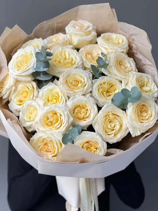 "Букет из пионовидных роз «Кэндллайт»" – Фото 4
