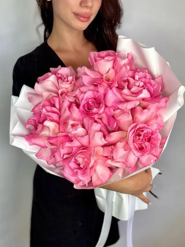 "Букет с Вау эффектом 💥💕 Французские розовые розы" – Фото 1