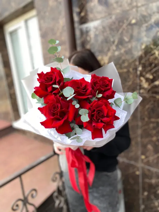 "🔥Монобукет «Счастье в простом» из роз" – Фото 1