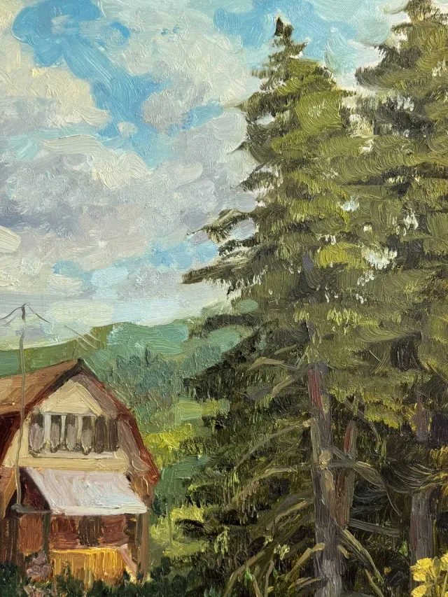 "Картина «Августовский полдень». Холст / масло / 50*60" – Фото 2
