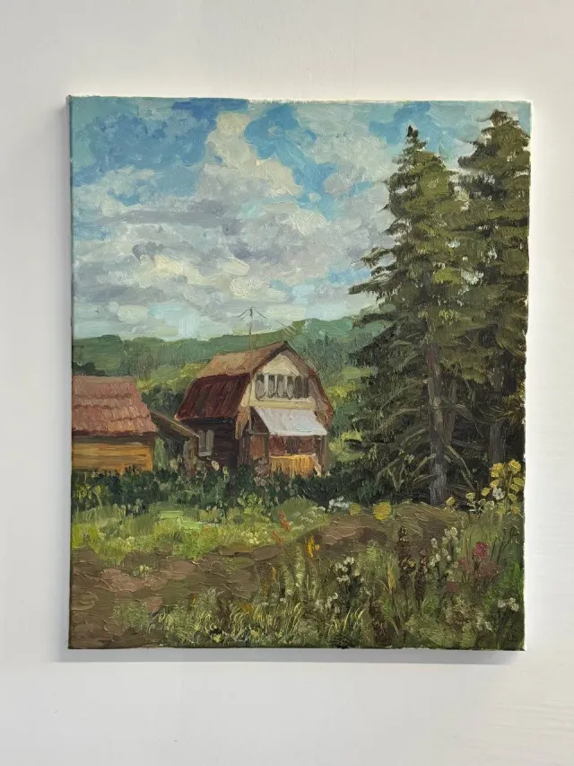 "Картина «Августовский полдень». Холст / масло / 50*60" – Фото 1