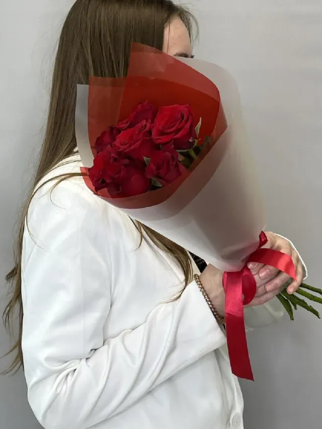 "Red розы Кения 7шт" – Фото 1