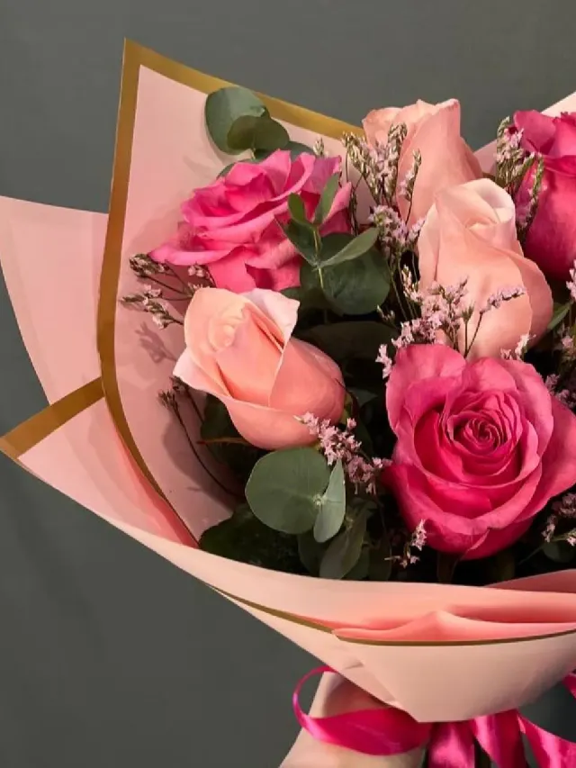 "Стильный букет с розами " – Фото 2