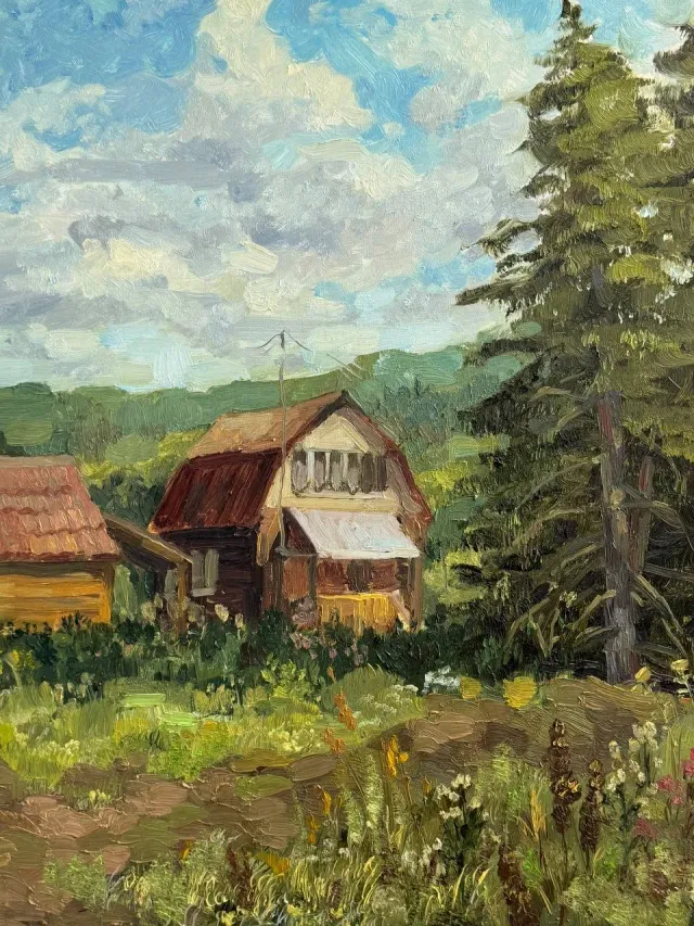 "Картина «Августовский полдень». Холст / масло / 50*60" – Фото 5