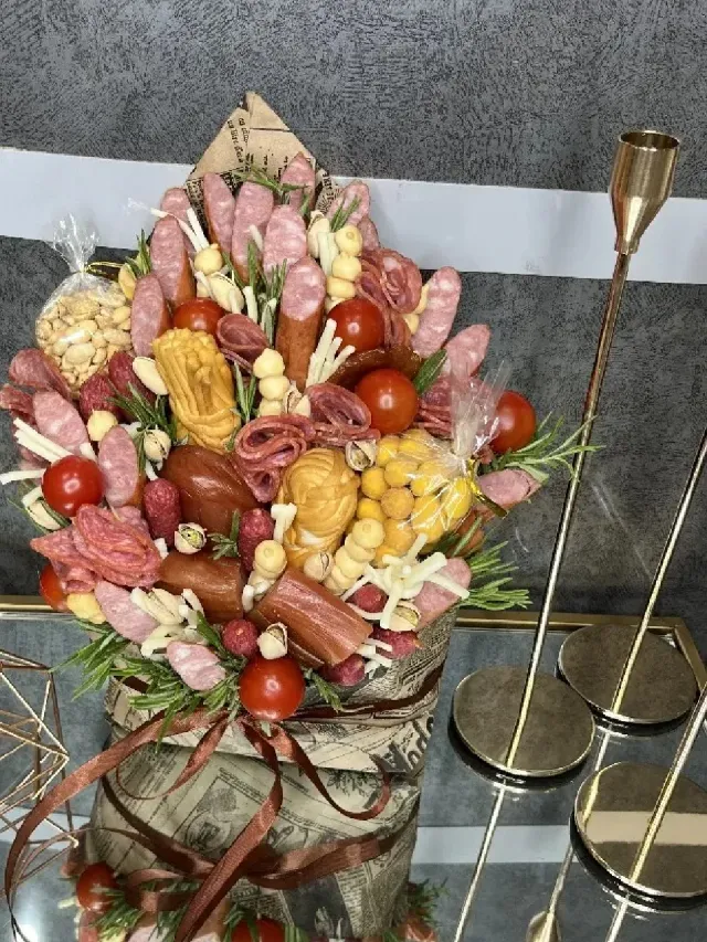 "конверт из колбас и сыра " – Фото 2