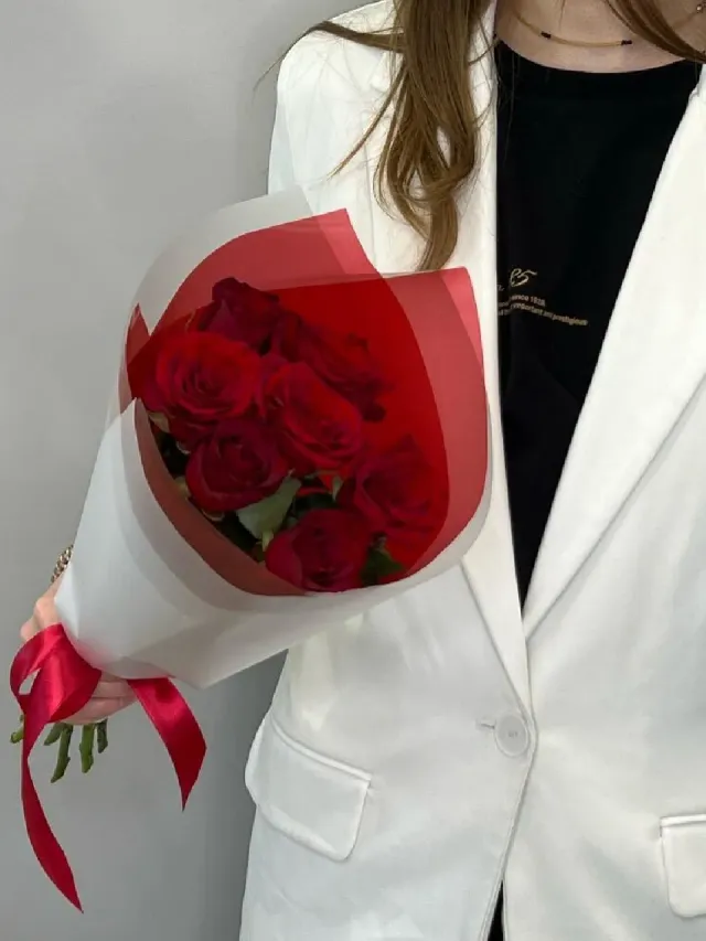 "Red розы Кения 7шт" – Фото 5