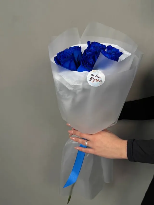 "букет из синих роз 💙" – Фото 2